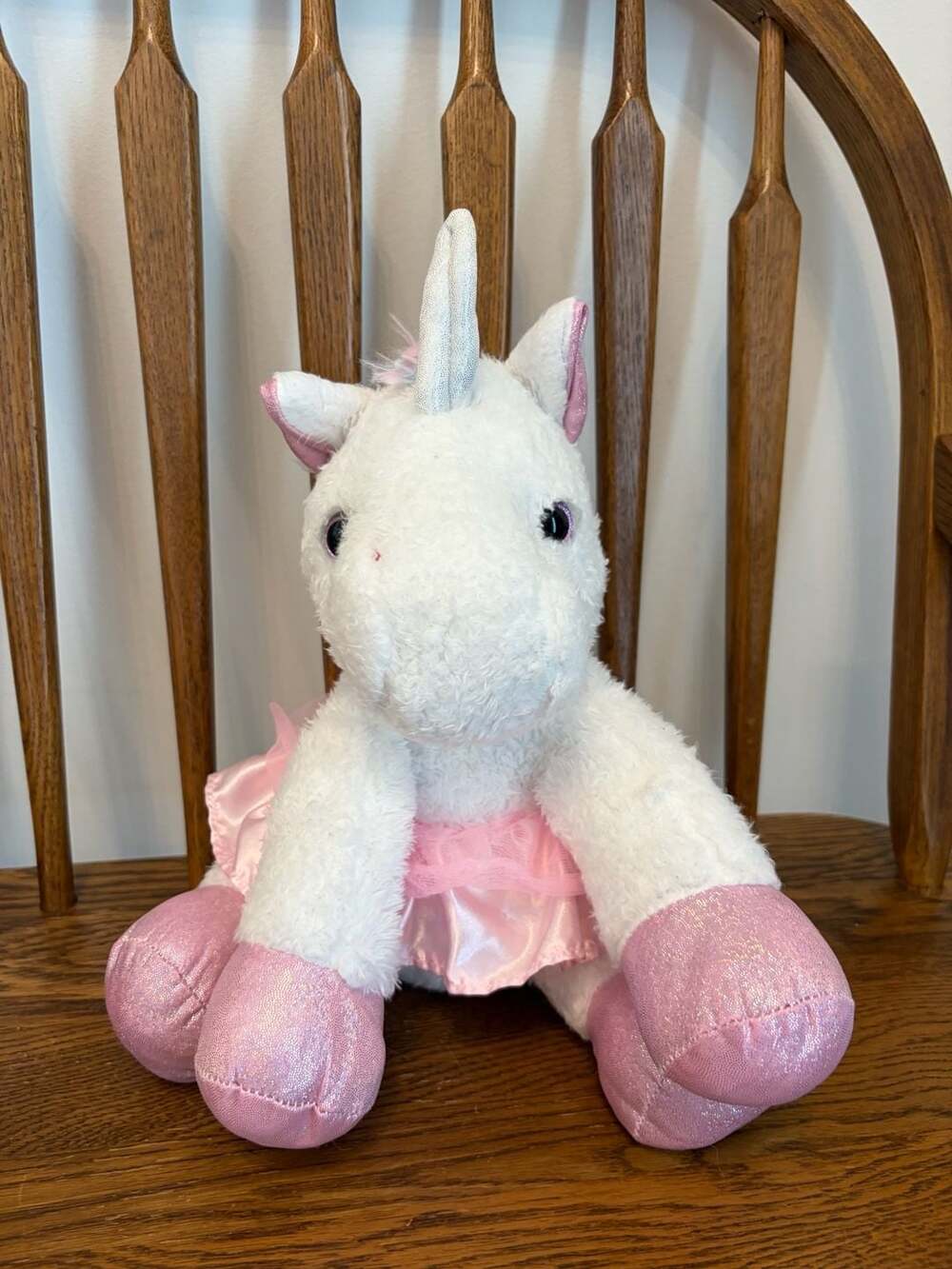 Spark Create Imagine 12-inch White Plush Unicorn with Pink Tutu